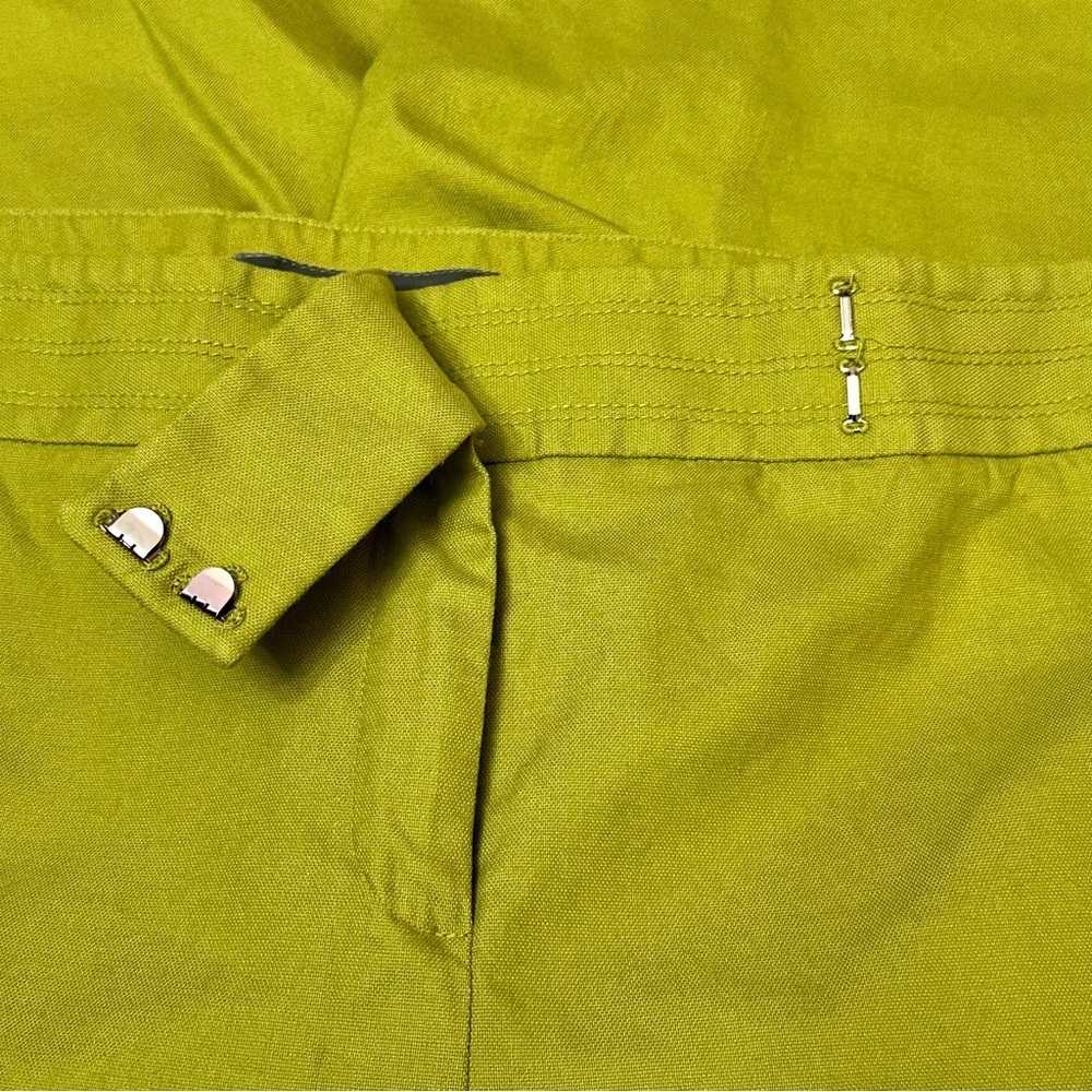 Josephine Chaus Spring Green Ankle Cropped Pants Ankle Capri Stylish Casual Fun - Picture 5 of 7